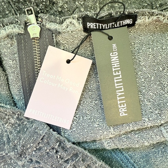 PrettyLittleThing Gray Bobble Straight Leg Corset Jumpsuit - Picture 9 of 10